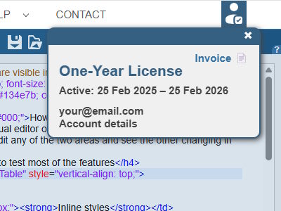 license information